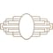 Ekena Millwork Elizabeth Wood Fretwork Pierced Ceiling Medallion, Hickory, 38"W x 19"H x 10 1/2"IW x 18"IH x 3/8"T CMWP38X19X0375EBHI - alternate 1